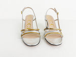 NEW Gucci Silver & Gold Sandal Size 4