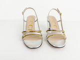 NEW Gucci Silver & Gold Sandal Size 4