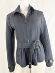 Burberry London Quilted Belted Jacket Size 8