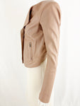 Veda Cropped Leather Jacket Size M