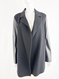 NEW Theory Wool & Leather Coat Size M