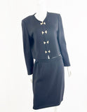 St. John Skirt Suit w/Crystal Bee Buttons Size 8