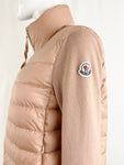 Moncler Puffer Coat with Knit Sleeves Size L