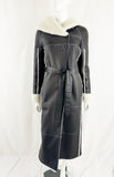 Black Shearling W/Belt Size S