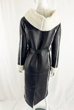 Black Shearling W/Belt Size S