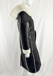 Black Shearling W/Belt Size S