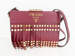 Prada Saffiano Stud Shoulder Bag