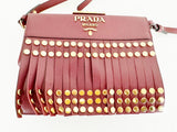 Prada Saffiano Stud Shoulder Bag