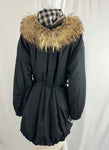 Burberry Parka with Fur Trim w/Belt Size 8