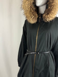 Burberry Parka with Fur Trim w/Belt Size 8