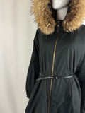 Burberry Parka with Fur Trim w/Belt Size 8