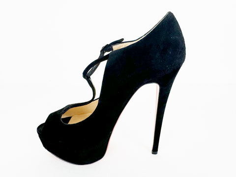 Christian Louboutin T-Strap Platform Pumps Size 7.5