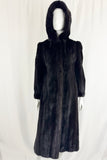 Mink Coat with Removable Hood Size S