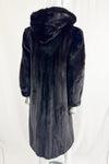 Mink Coat with Removable Hood Size S