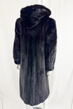 Mink Coat with Removable Hood Size S