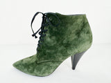 Saint Laurent Suede Lace-Up Bootie Size 8