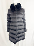 Prada Down Coat w/Fox Collar Size M