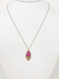 14K Pink Topaz Necklace