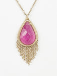14K Pink Topaz Necklace