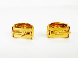 Hermes Enamel Half-Circle Earrings