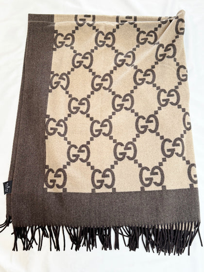 Gucci Wool Blend Throw Blanket
