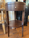 Century Round Side Table w/Drawer