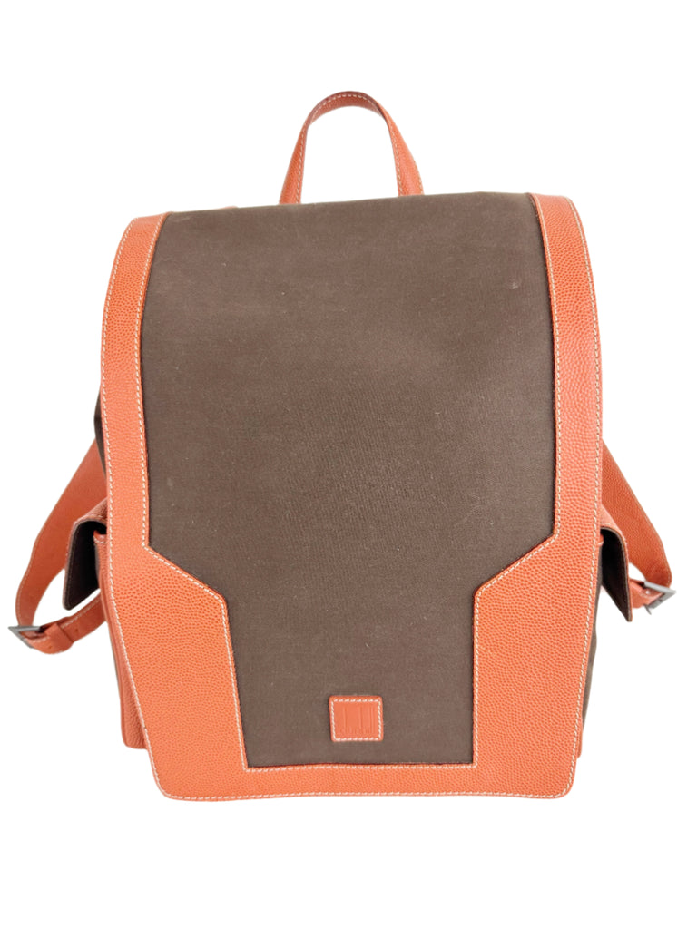 canvas backpack w leather trim Dunhill Canvas w/Leather Trim Backpack – KMK Luxury Consignment