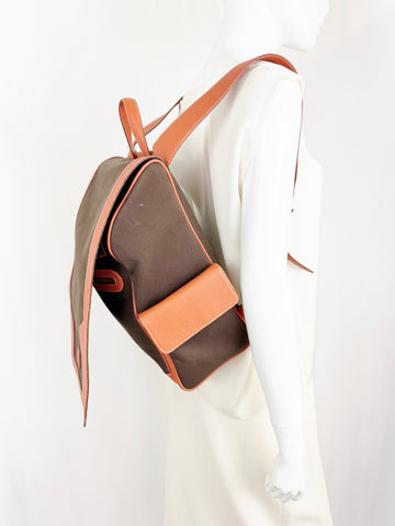 canvas leather trim backpack Dunhill Canvas w/Leather Trim Backpack – KMK Luxury Consignment