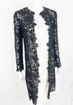 Ralph Lauren Leather Trim Lace Coat Size 2