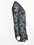 Ralph Lauren Leather Trim Lace Coat Size 2