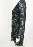 Ralph Lauren Leather Trim Lace Coat Size 2
