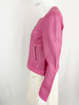 NEW Iris Setlakwe Leather Perforated Jacket Size 8