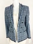 Akris Punto Fringe Trim Blazer Size 8