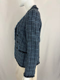 Akris Punto Fringe Trim Blazer Size 8
