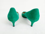 Prada Green Suede Pumps Size 7.5