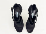 Prada Suede Heeled Sandal Size 5.5