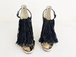NEW Christian Louboutin Fringe Accent Heels Size 6.5