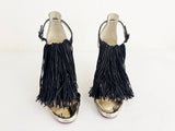 NEW Christian Louboutin Fringe Accent Heels Size 6.5