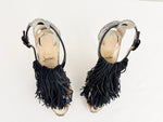 NEW Christian Louboutin Fringe Accent Heels Size 6.5