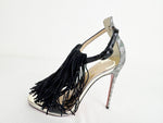 NEW Christian Louboutin Fringe Accent Heels Size 6.5