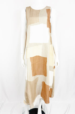 Lafayette 148 Linen & Silk Maxi Dress Size S