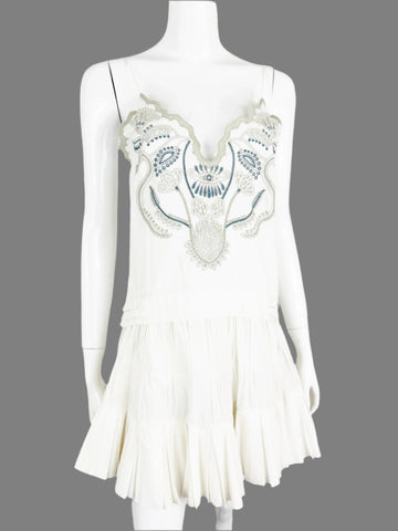Chloe Cotton Embroidered Sundress Size S