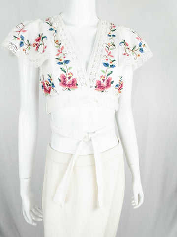 Zimmermann Wrap Crop Top Size S