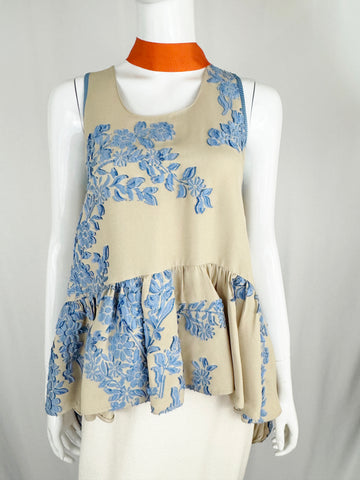 Fendi Floral Tie Top Size S