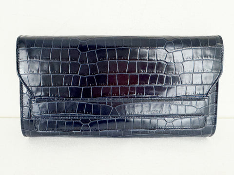 L.K. Bennett Faux Croc Clutch