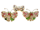 Vintage Chanel Butterfly Brooch and Earrings Set