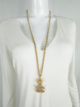 Vintage Chanel CC Rhinestone Pendant