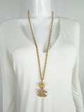 Vintage Chanel CC Rhinestone Pendant