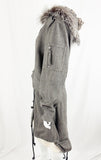 Thomas Wylde Herringbone Coat w/Fur Trim and Scarf Size 6