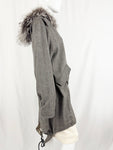 Thomas Wylde Herringbone Coat w/Fur Trim and Scarf Size 6